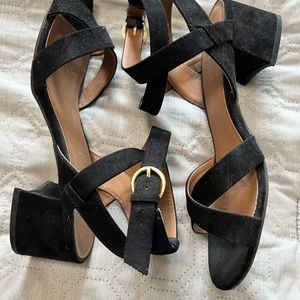 Black Suede Sandals